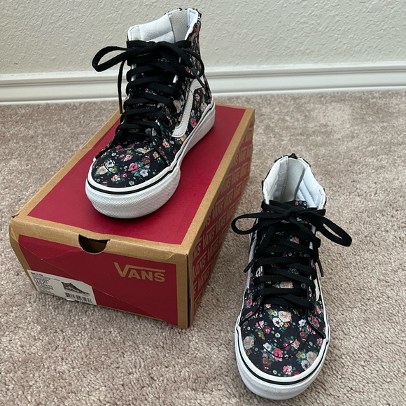 Old Skool Butterfly Floral Zipp Vans - Picture 4 of 10